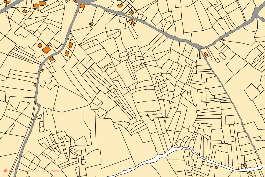 Mappa catastale del centro di San Giovanni in Galdo: particelle e fabbricati, cartografia Agenzia delle Entrate