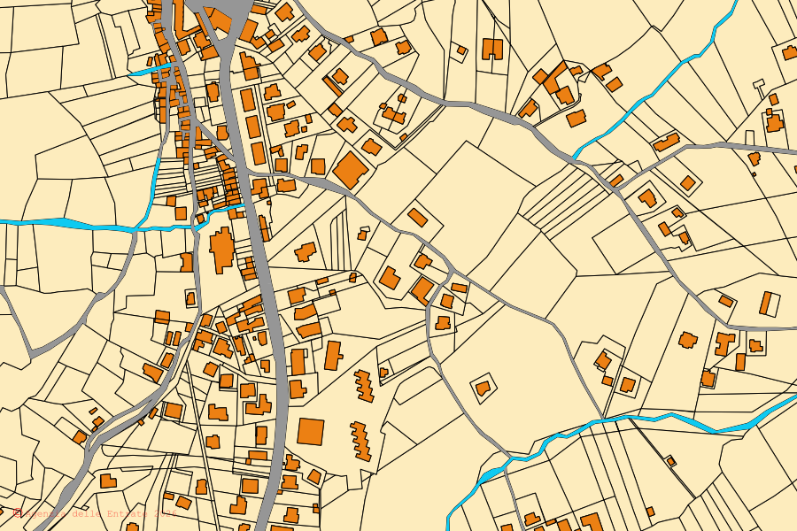 Mappa catastale del centro di San Giovanni Incarico: particelle e fabbricati, cartografia Agenzia delle Entrate