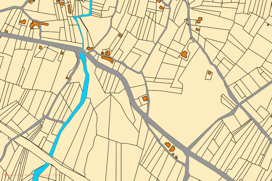 Mappa catastale del centro di San Giuliano del Sannio: particelle e fabbricati, cartografia Agenzia delle Entrate
