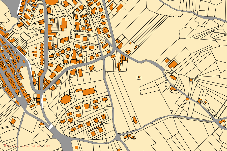 Mappa catastale del centro di San Marco dei Cavoti: particelle e fabbricati, cartografia Agenzia delle Entrate