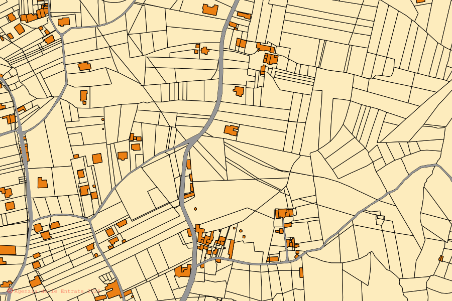 Mappa catastale del centro di San Martino Valle Caudina: particelle e fabbricati, cartografia Agenzia delle Entrate