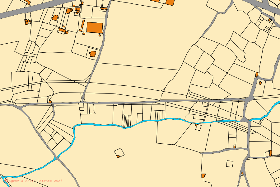 Mappa catastale del centro di San Pietro Infine: particelle e fabbricati, cartografia Agenzia delle Entrate