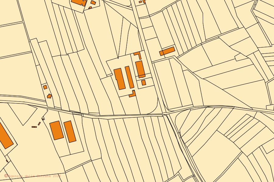 Mappa catastale del centro di San Vito al Torre: particelle e fabbricati, cartografia Agenzia delle Entrate