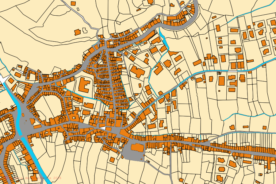 Mappa catastale del centro di San Vito sullo Ionio: particelle e fabbricati, cartografia Agenzia delle Entrate