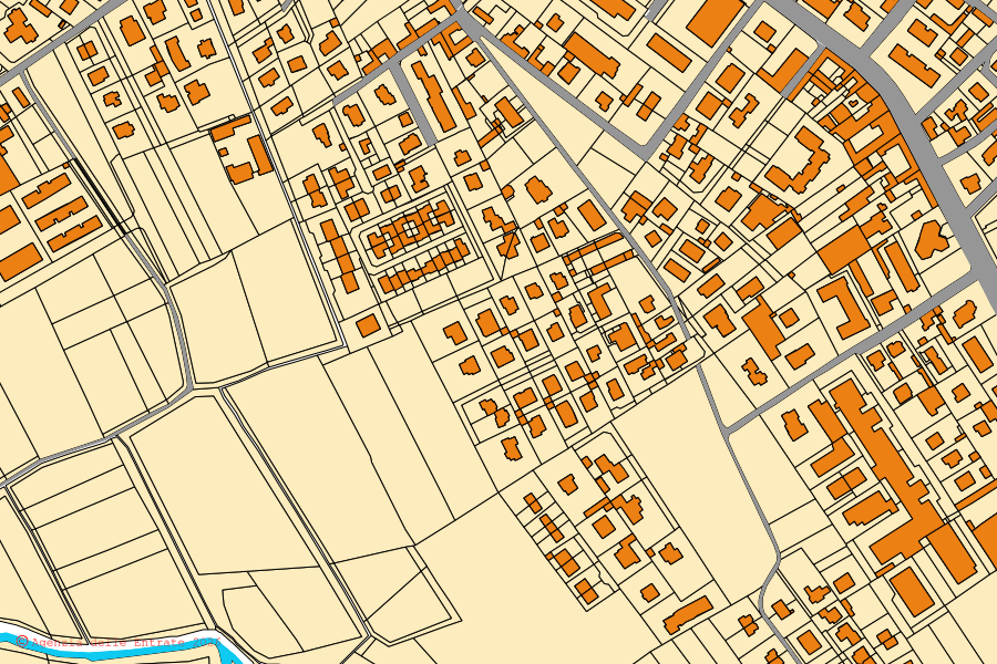 Mappa catastale del centro di San Vittore Olona: particelle e fabbricati, cartografia Agenzia delle Entrate