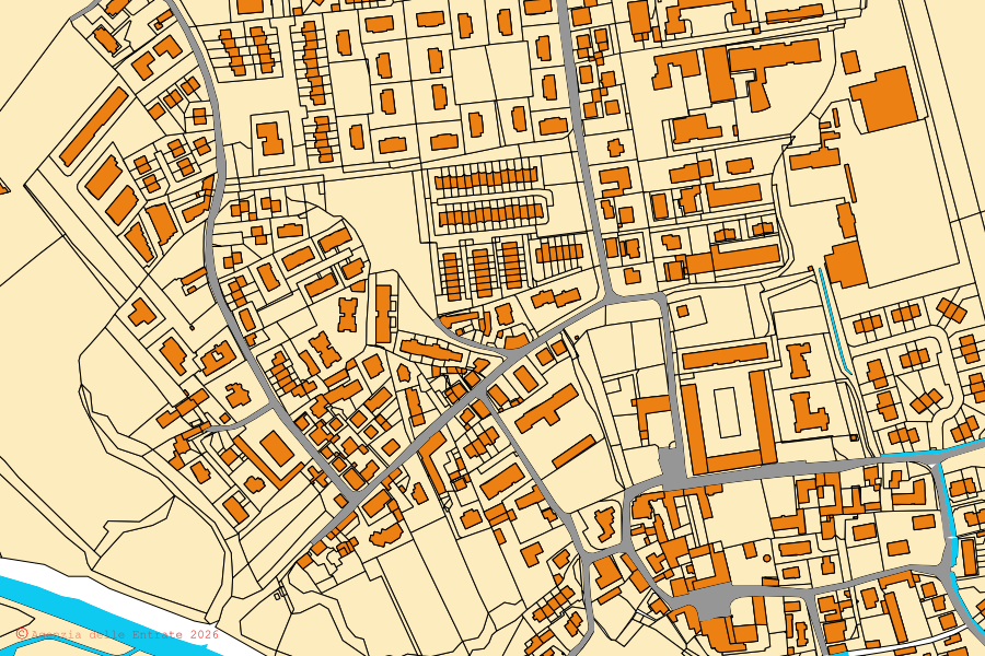 Mappa catastale del centro di San Zenone al Lambro: particelle e fabbricati, cartografia Agenzia delle Entrate