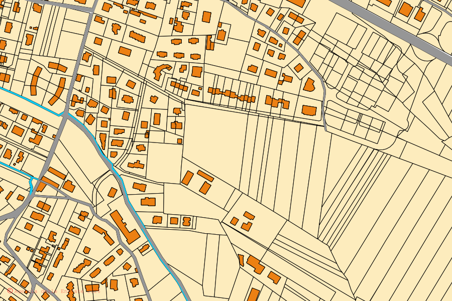 Mappa catastale del centro di Sangano: particelle e fabbricati, cartografia Agenzia delle Entrate