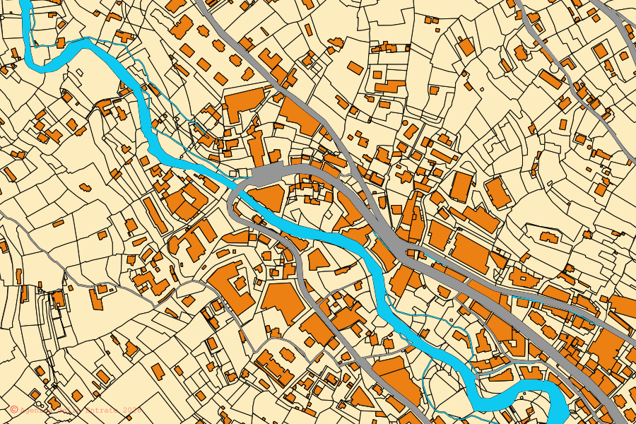 Mappa catastale del centro di Sanremo: particelle e fabbricati, cartografia Agenzia delle Entrate