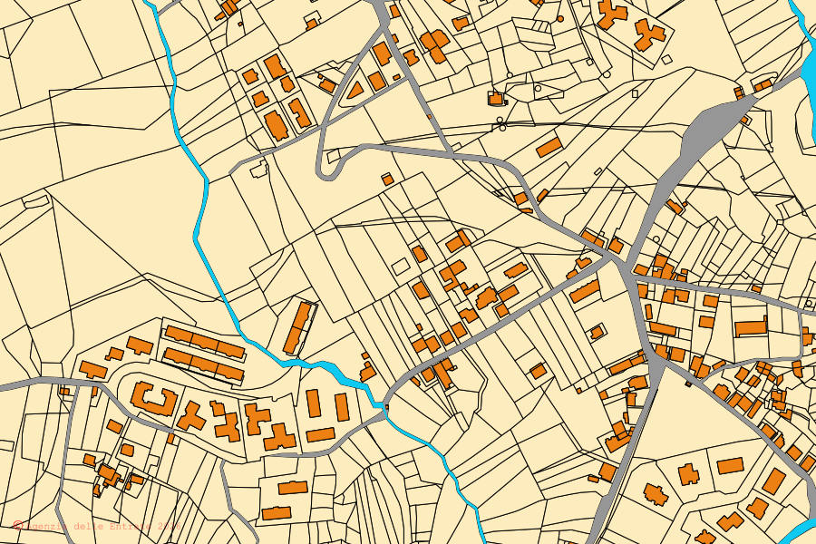 Mappa catastale del centro di Sant'Agata di Militello: particelle e fabbricati, cartografia Agenzia delle Entrate