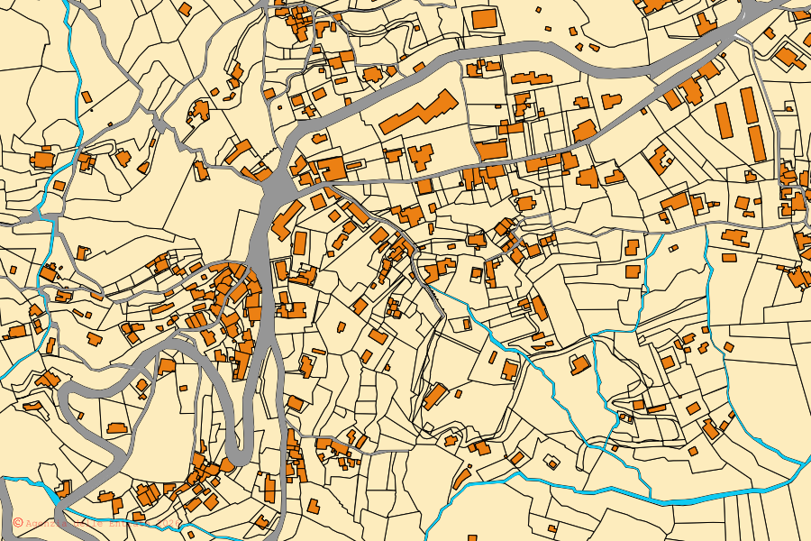Mappa catastale del centro di Sant'Agnello: particelle e fabbricati, cartografia Agenzia delle Entrate