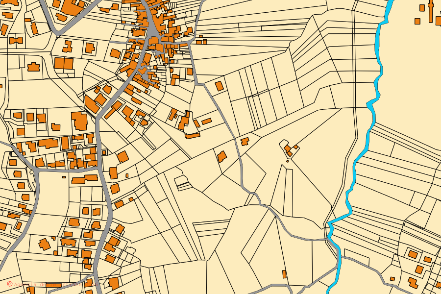 Mappa catastale del centro di Sant'Angelo a Cupolo: particelle e fabbricati, cartografia Agenzia delle Entrate