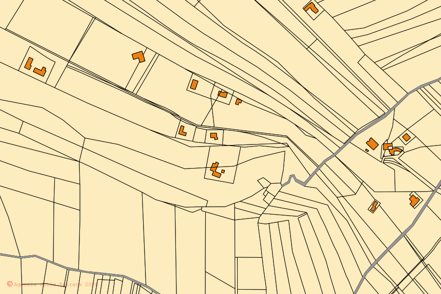 Mappa catastale del centro di Sant'Anna Arresi: particelle e fabbricati, cartografia Agenzia delle Entrate