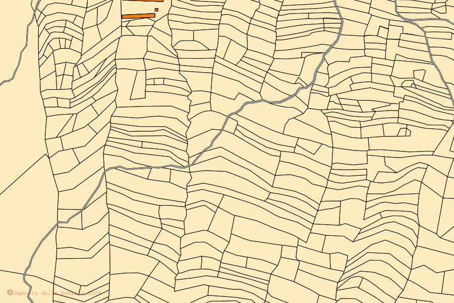 Mappa catastale del centro di Santa Margherita di Staffora: particelle e fabbricati, cartografia Agenzia delle Entrate