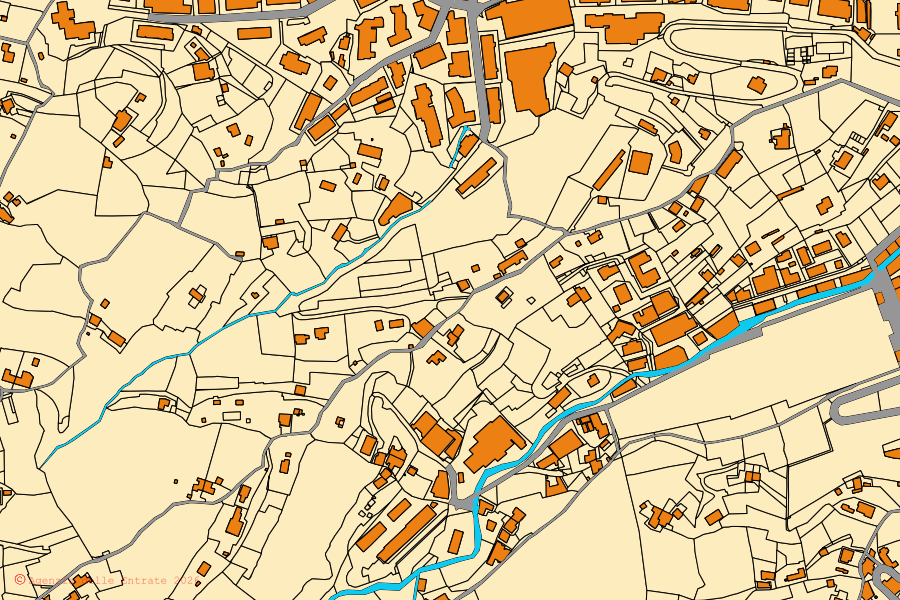 Mappa catastale del centro di Santa Margherita Ligure: particelle e fabbricati, cartografia Agenzia delle Entrate