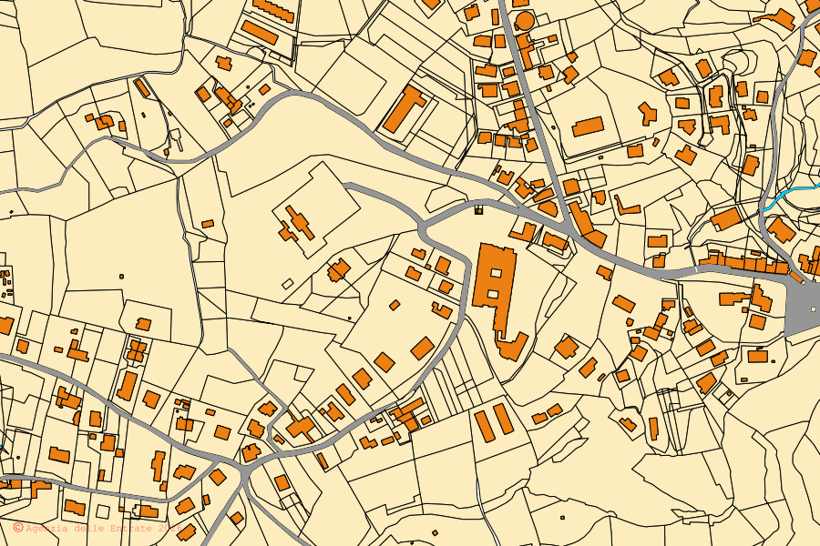 Mappa catastale del centro di Santa Maria a Monte: particelle e fabbricati, cartografia Agenzia delle Entrate