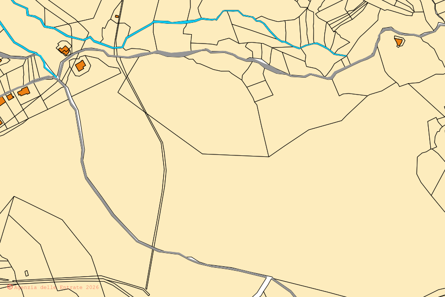 Mappa catastale del centro di Santa Maria del Cedro: particelle e fabbricati, cartografia Agenzia delle Entrate