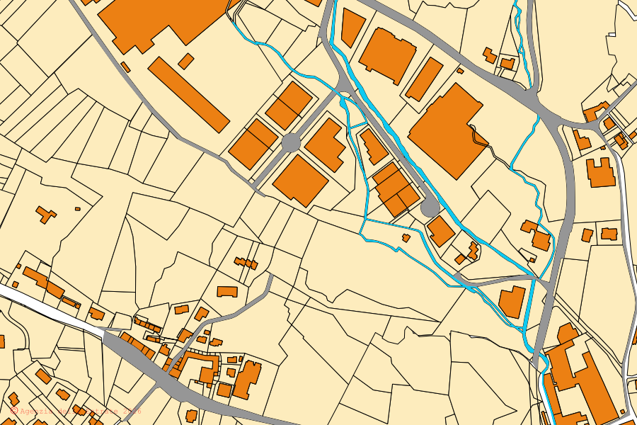 Mappa catastale del centro di Santa Maria Hoè: particelle e fabbricati, cartografia Agenzia delle Entrate