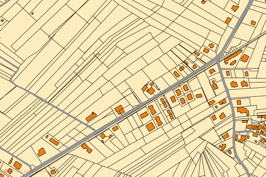 Mappa catastale del centro di Santa Maria Imbaro: particelle e fabbricati, cartografia Agenzia delle Entrate