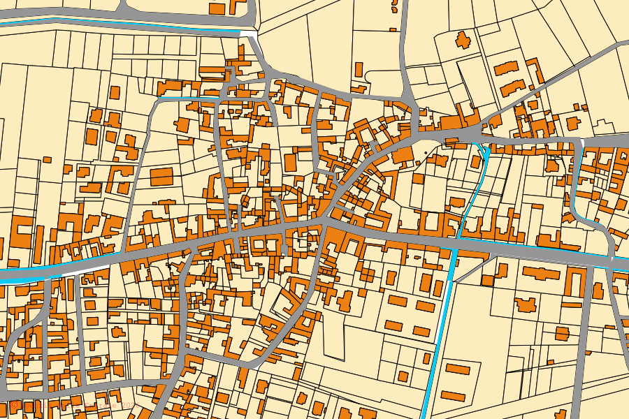 Mappa catastale del centro di Santa Maria la Fossa: particelle e fabbricati, cartografia Agenzia delle Entrate