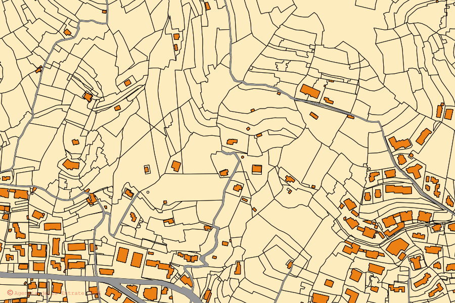 Mappa catastale del centro di Santo Stefano al Mare: particelle e fabbricati, cartografia Agenzia delle Entrate