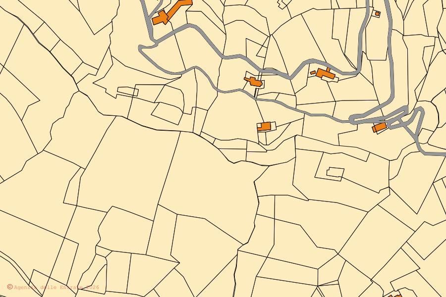 Mappa catastale del centro di Santo Stefano Belbo: particelle e fabbricati, cartografia Agenzia delle Entrate