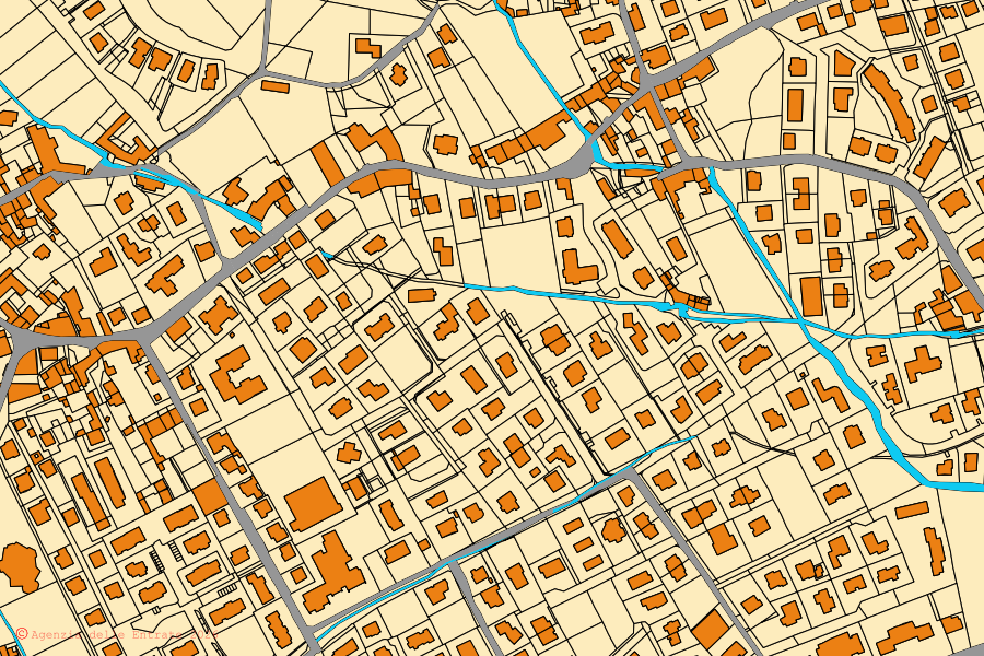 Mappa catastale del centro di Santorso: particelle e fabbricati, cartografia Agenzia delle Entrate
