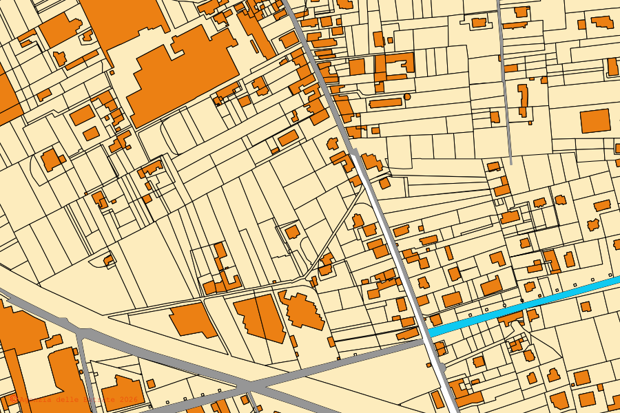 Mappa catastale del centro di Scafati: particelle e fabbricati, cartografia Agenzia delle Entrate