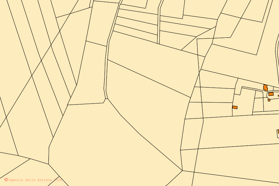 Mappa catastale del centro di Scandale: particelle e fabbricati, cartografia Agenzia delle Entrate