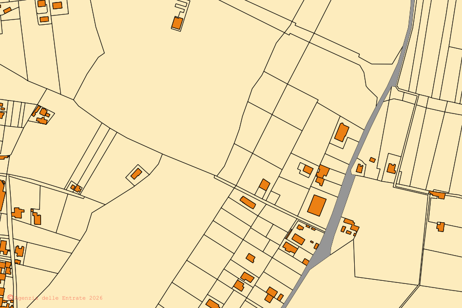 Mappa catastale del centro di Scicli: particelle e fabbricati, cartografia Agenzia delle Entrate