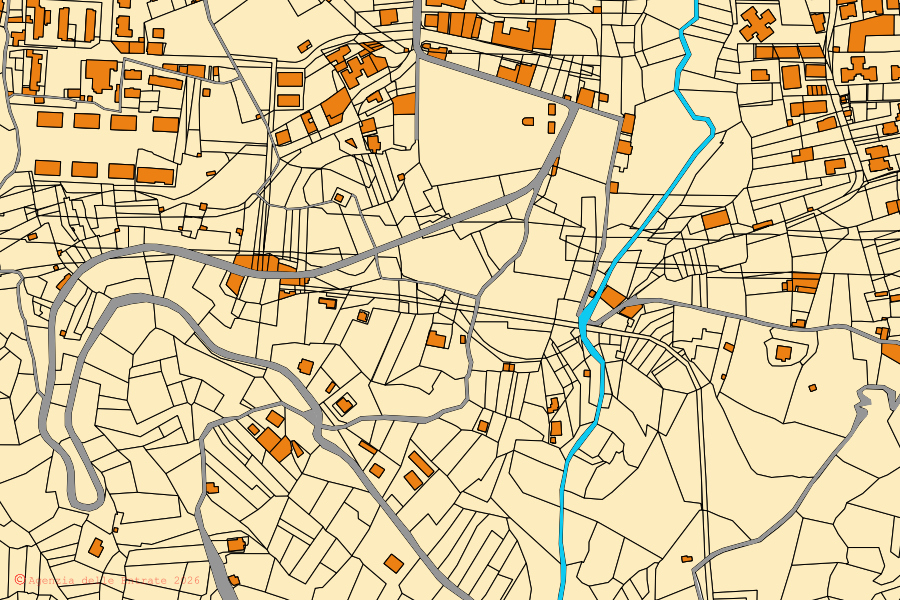 Mappa catastale del centro di Scilla: particelle e fabbricati, cartografia Agenzia delle Entrate