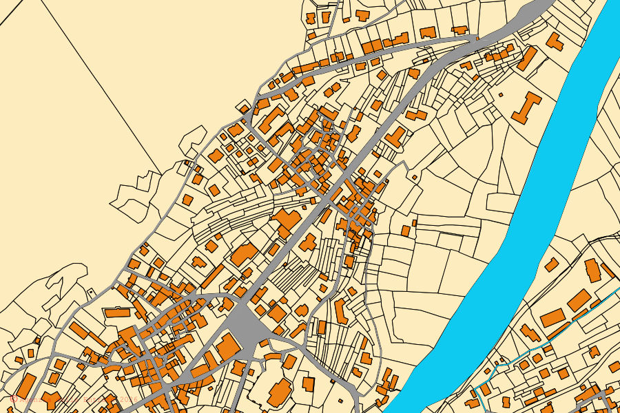 Mappa catastale del centro di Scopello: particelle e fabbricati, cartografia Agenzia delle Entrate