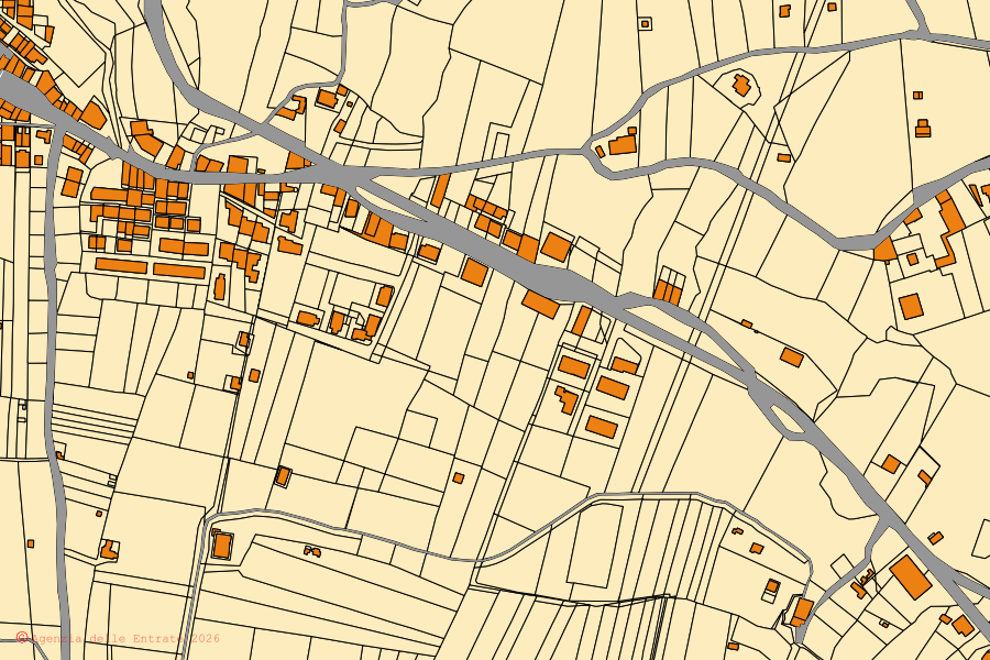 Mappa catastale del centro di Senise: particelle e fabbricati, cartografia Agenzia delle Entrate