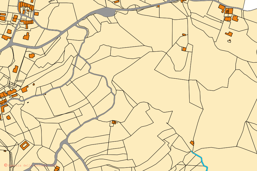 Mappa catastale del centro di Serle: particelle e fabbricati, cartografia Agenzia delle Entrate