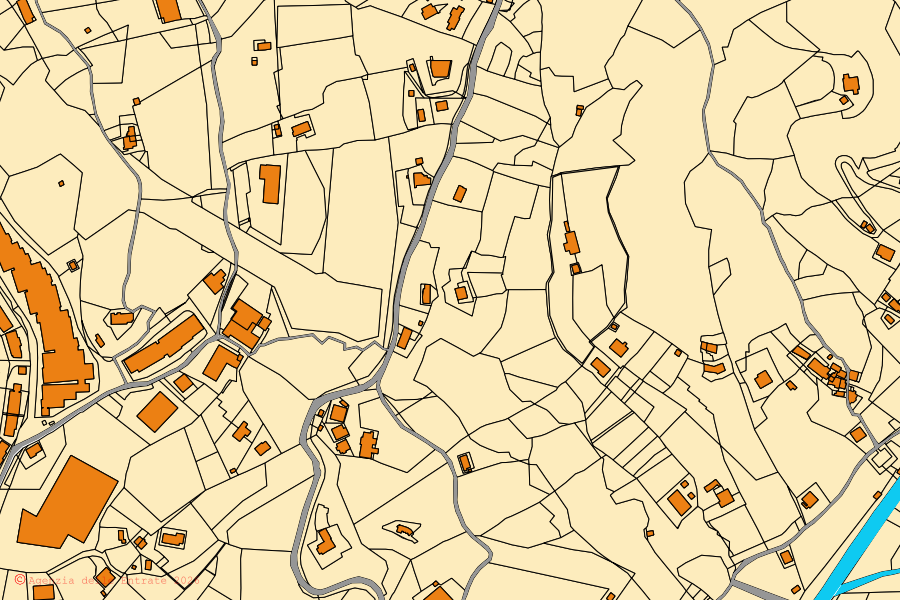 Mappa catastale del centro di Sestri Levante: particelle e fabbricati, cartografia Agenzia delle Entrate
