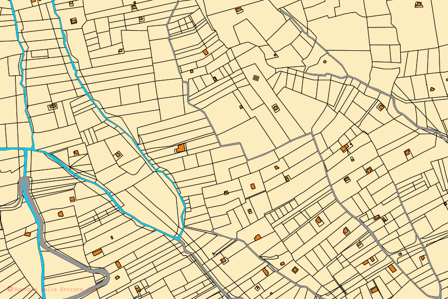 Mappa catastale del centro di Siano: particelle e fabbricati, cartografia Agenzia delle Entrate