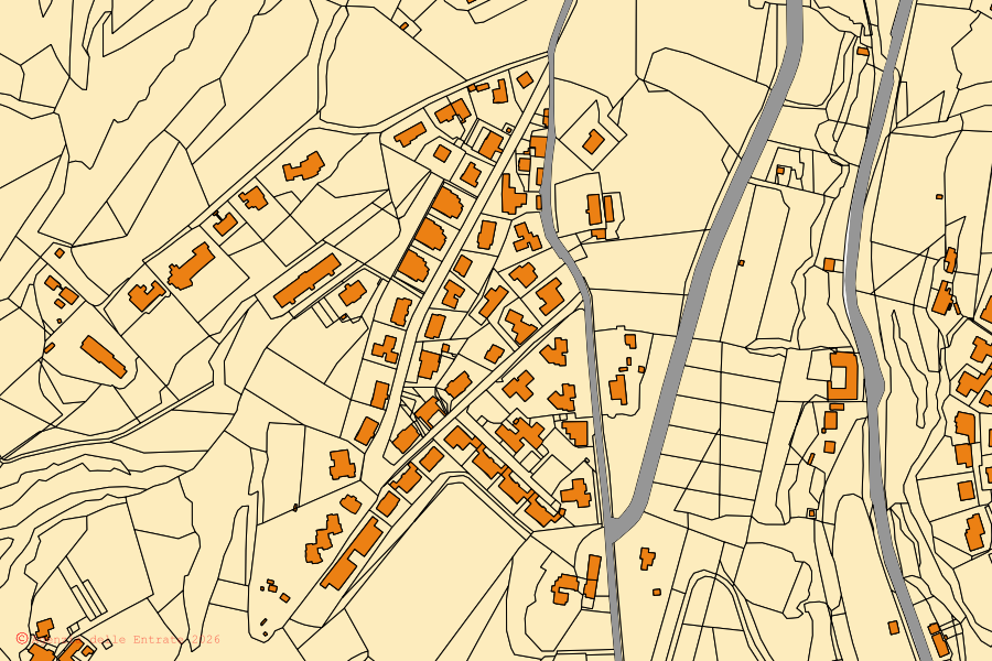 Mappa catastale del centro di Siena: particelle e fabbricati, cartografia Agenzia delle Entrate