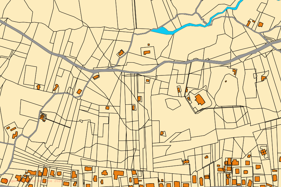 Mappa catastale del centro di Silvi: particelle e fabbricati, cartografia Agenzia delle Entrate