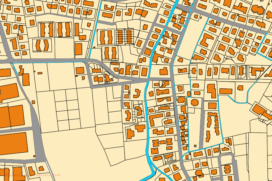 Mappa catastale del centro di Sirmione: particelle e fabbricati, cartografia Agenzia delle Entrate