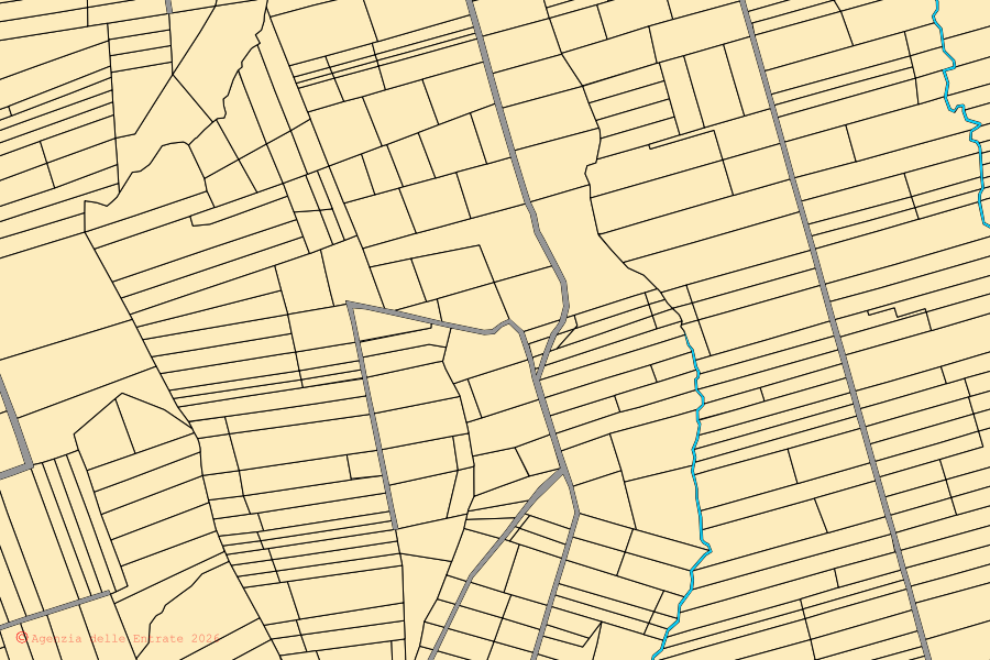 Mappa catastale del centro di Sizzano: particelle e fabbricati, cartografia Agenzia delle Entrate