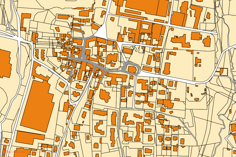 Mappa catastale del centro di Solbiate Arno: particelle e fabbricati, cartografia Agenzia delle Entrate