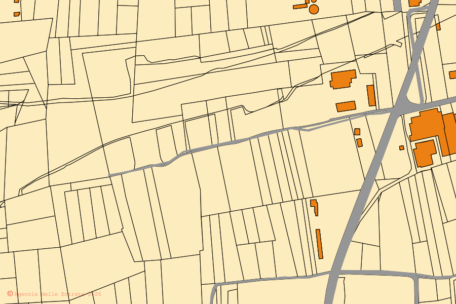 Mappa catastale del centro di Solbiate Olona: particelle e fabbricati, cartografia Agenzia delle Entrate