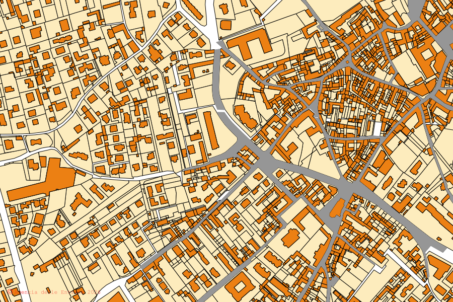 Mappa catastale del centro di Somma Lombardo: particelle e fabbricati, cartografia Agenzia delle Entrate