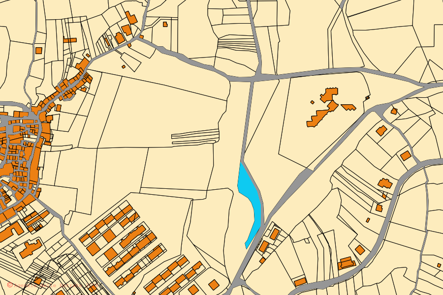 Mappa catastale del centro di Spinoso: particelle e fabbricati, cartografia Agenzia delle Entrate