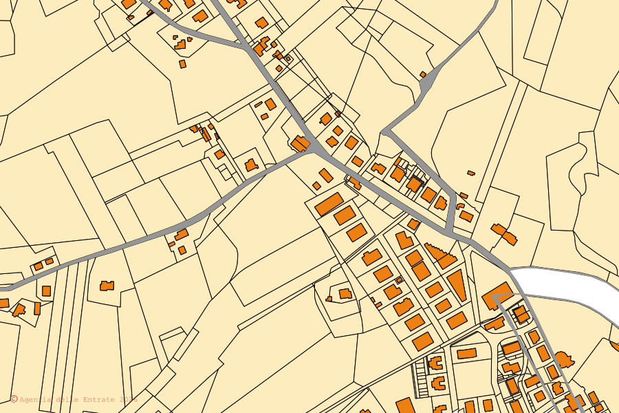 Mappa catastale del centro di Staffolo: particelle e fabbricati, cartografia Agenzia delle Entrate