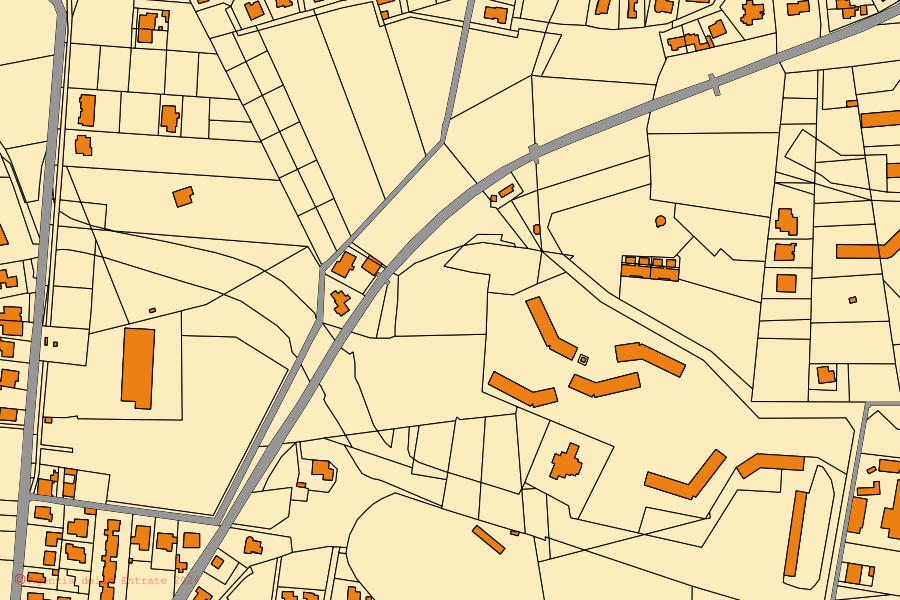 Mappa catastale del centro di Statte: particelle e fabbricati, cartografia Agenzia delle Entrate
