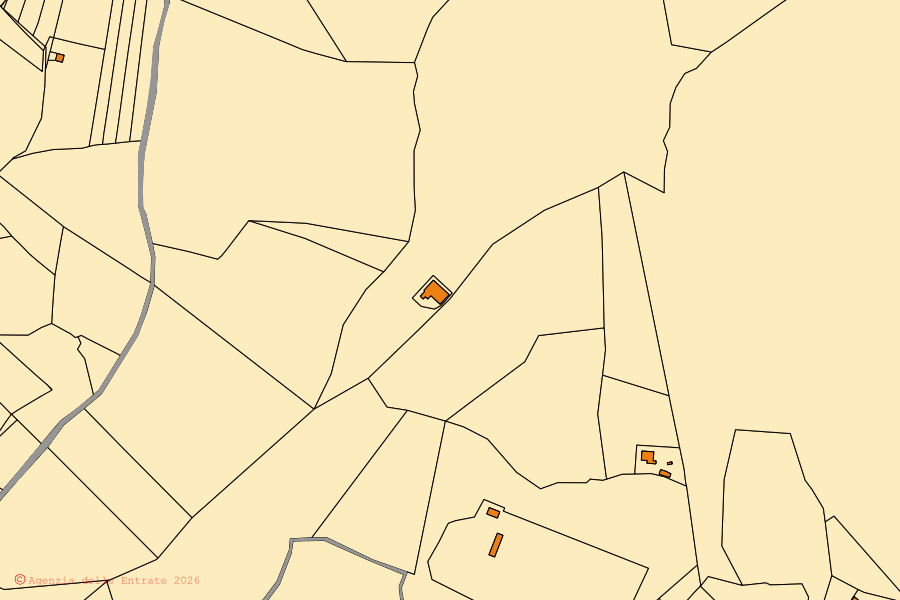 Mappa catastale del centro di Stio: particelle e fabbricati, cartografia Agenzia delle Entrate