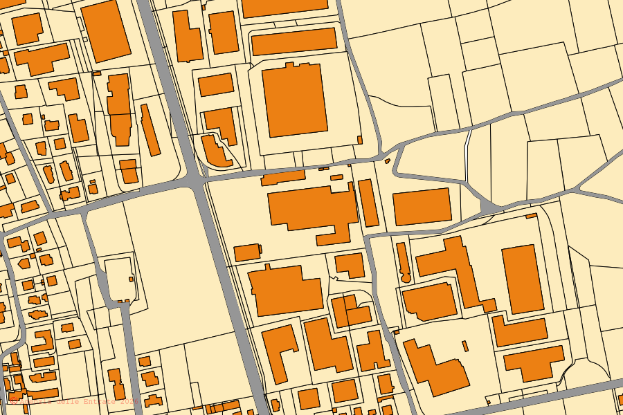 Mappa catastale del centro di Suisio: particelle e fabbricati, cartografia Agenzia delle Entrate