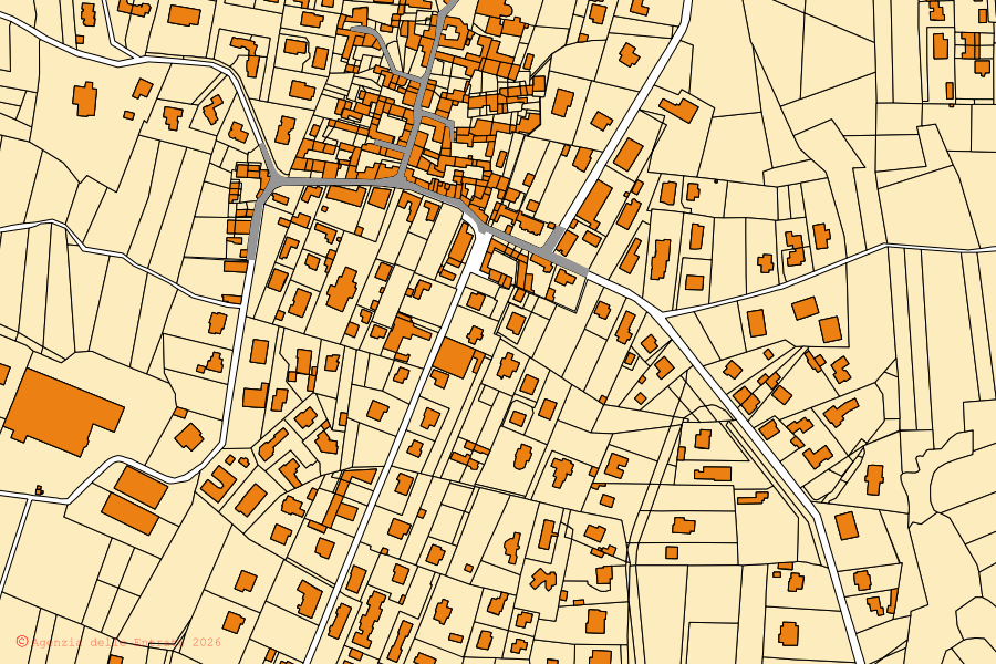 Mappa catastale del centro di Sumirago: particelle e fabbricati, cartografia Agenzia delle Entrate