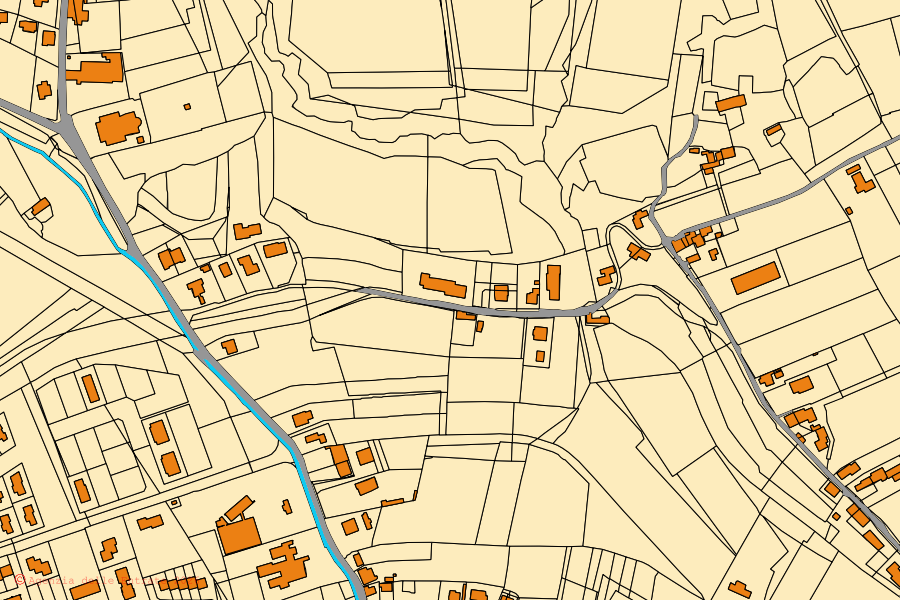 Mappa catastale del centro di Susegana: particelle e fabbricati, cartografia Agenzia delle Entrate