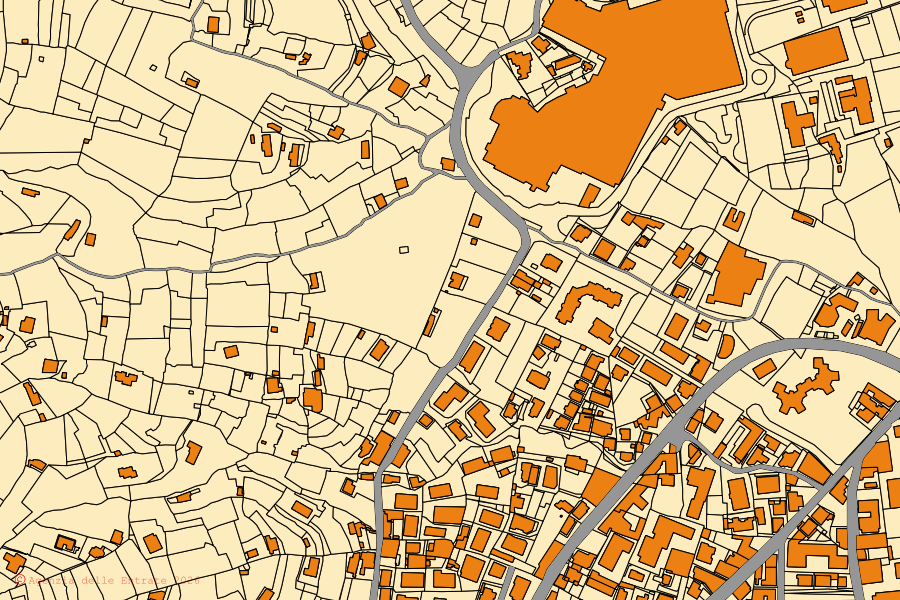 Mappa catastale del centro di Taggia: particelle e fabbricati, cartografia Agenzia delle Entrate
